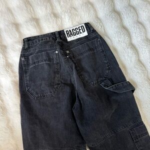 ragged black jeans